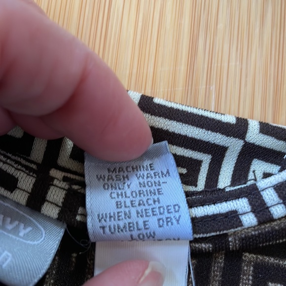 Old Navy brown & cream geometric pattern business dress - Picture 5 of 5